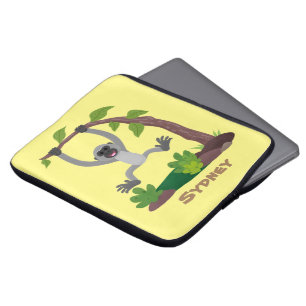 Bild på tecknaden för gibbon-bandet i Cute lycklig Laptop Fodral