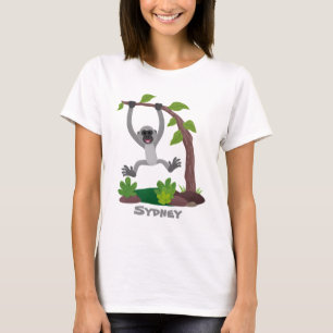 Bild på tecknaden för gibbon-bandet i Cute lycklig T Shirt