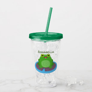 Bild på tecknaden för groda för grönt i Cute lyckl Take Away Mugg