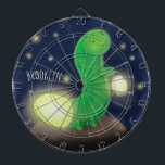 Bild på tecknaden för ljusflöde för grönt i mask darttavla<br><div class="desc">Den här söta glöden mask ritas i roligtens tecknad illustration stil.</div>