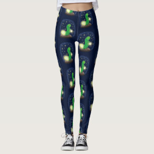 Bild på tecknaden för ljusflöde för grönt i mask leggings