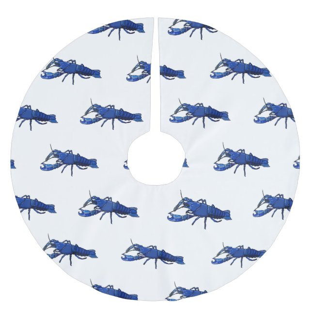 Bild på tecknaden för marronkräftor julgransmatta borstad polyester (Framsidan)