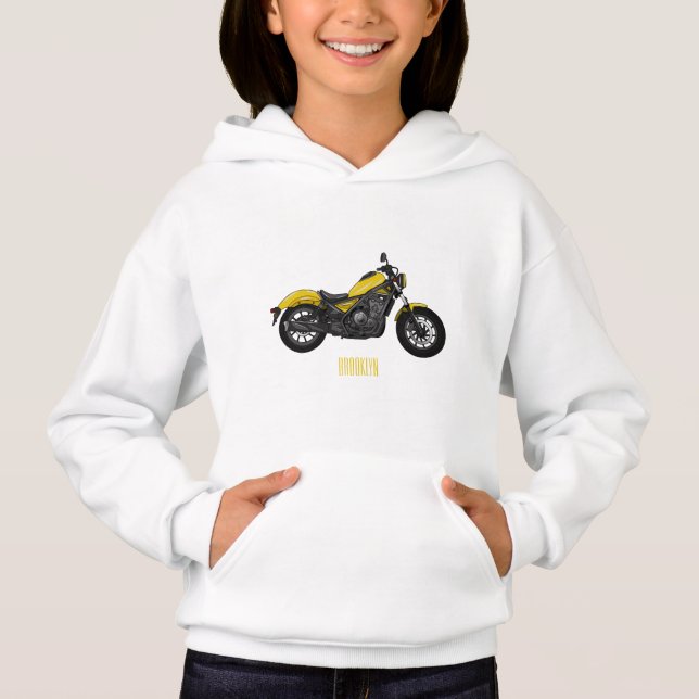 Bild på tecknaden för motorcykel för förare t shirt (Framsida)