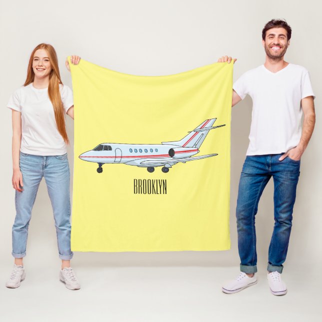 Bild på tecknaden för privat jet fleecefilt (På plats)