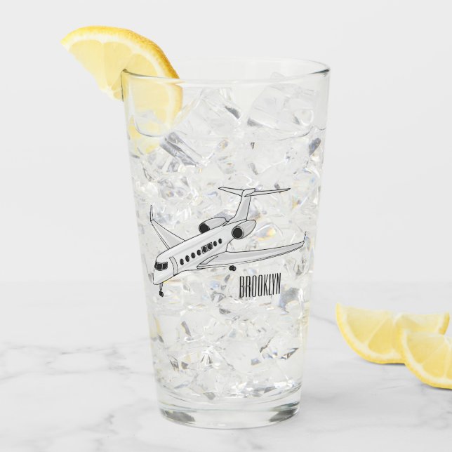 Bild på tecknaden för privat jet glaskopp (Framsida Ice)