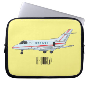Bild på tecknaden för privat jet laptop fodral