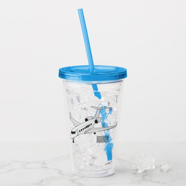 Bild på tecknaden för privat jet take away mugg (Framsida Ice)