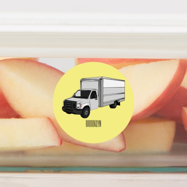 Bild på tecknaden lastbil klistermärke (Påsatt)