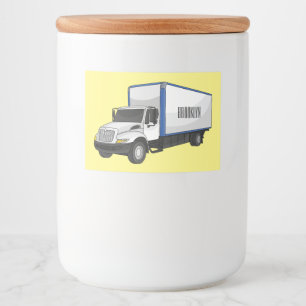 Bild på tecknaden lastbil mat etiketter