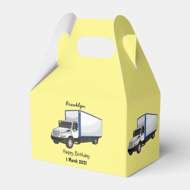 Bild på tecknaden lastbil presentaskar (Framsidan Sidan)