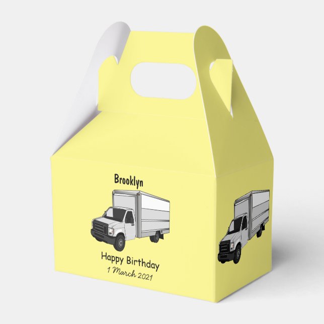 Bild på tecknaden lastbil presentaskar (Framsidan Sidan)