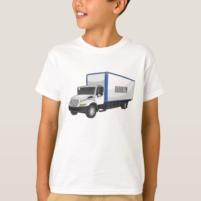 Bild på tecknaden lastbil t shirt (Framsida)