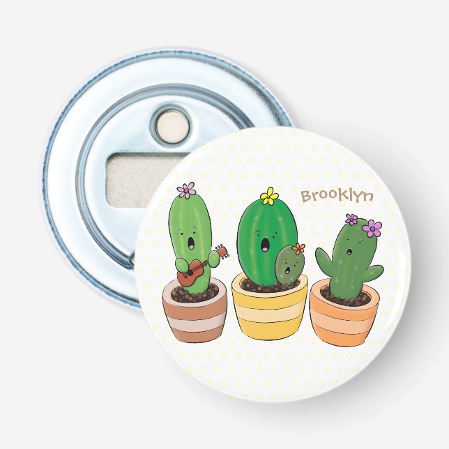 Bild på trio-tecknaden för Cute cactus trio Flasköppnare (Framsidan)