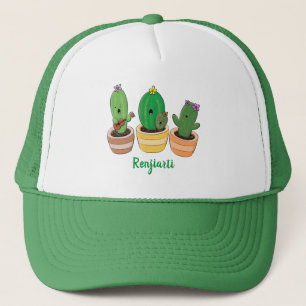 Bild på trio-tecknaden för Cute cactus trio Keps