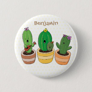 Bild på trio-tecknaden för Cute cactus trio Knapp