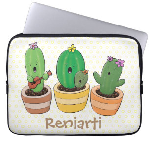 Bild på trio-tecknaden för Cute cactus trio Laptop Fodral