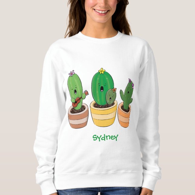 Bild på trio-tecknaden för Cute cactus trio T Shirt (Framsida)