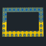 Bild på Ukrainas anpassningsbar och Ukraina flagga Magnetisk Fotoram<br><div class="desc">Photo Ram (magnetiskt): Anpassningsbar Ukrainas mönster med Ukraina flagga,  Tryzub emblem - "Ukraina" mode & kärlek mitt land,  helgdag foton,  familj,  patrioter/sportfantaster</div>