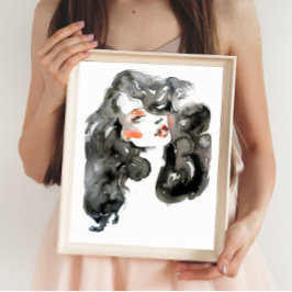 Bild på vattenfärgen Mode Poster