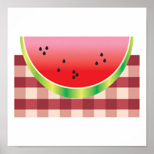 Bild på vektorgrafik för pikonisk vattenmelon poster