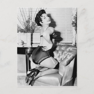 Bild på vintage-stift för flicka vykort