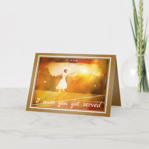 Bild på vintage tennis-trick kort