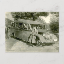 Bild på vintagen Schoolboy Buss Resa Vykort