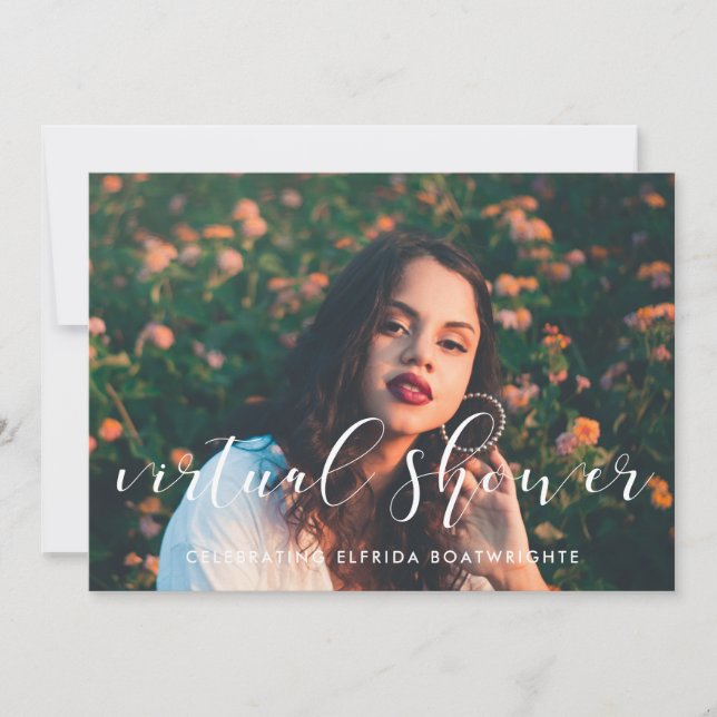 Bild på Virtuell möhippa för kalligrafi av elegant Inbjudningar (Framsida)