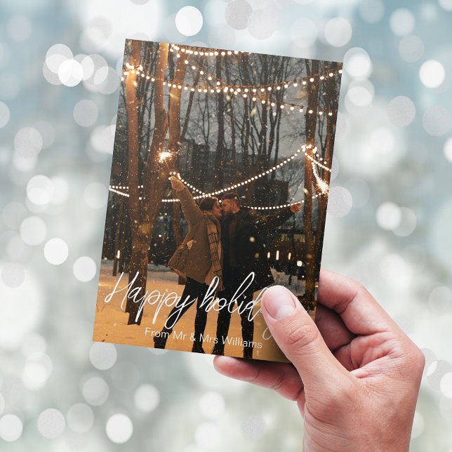 &Bild på vit handskrift för glad helg Vykort (Skapare uppladdad)