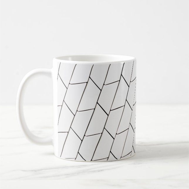 Bild på vitt och svart linjer kaffemugg (Vänster)