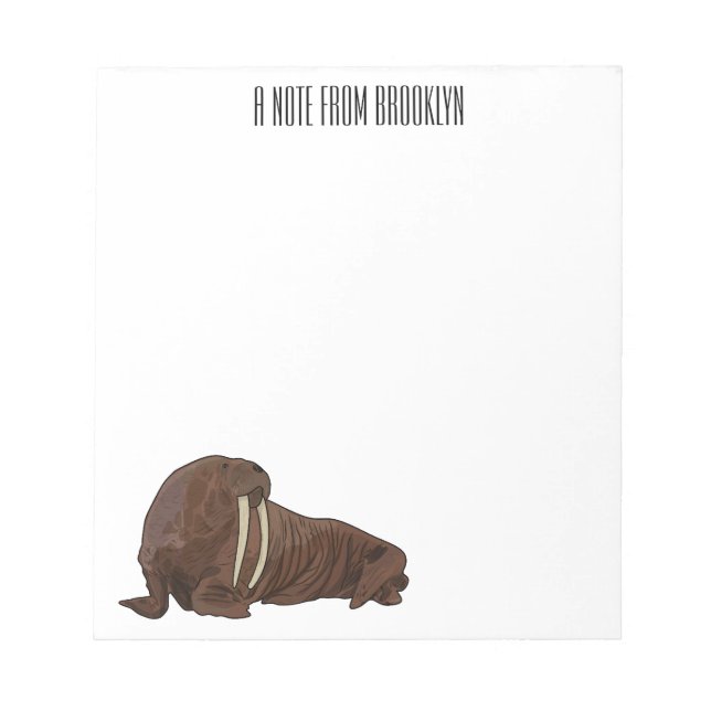 Bild på Walrus tecknad Anteckningsblock (Framsida)