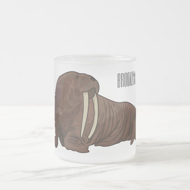 Bild på Walrus tecknad Frostad Glasmugg (Center)