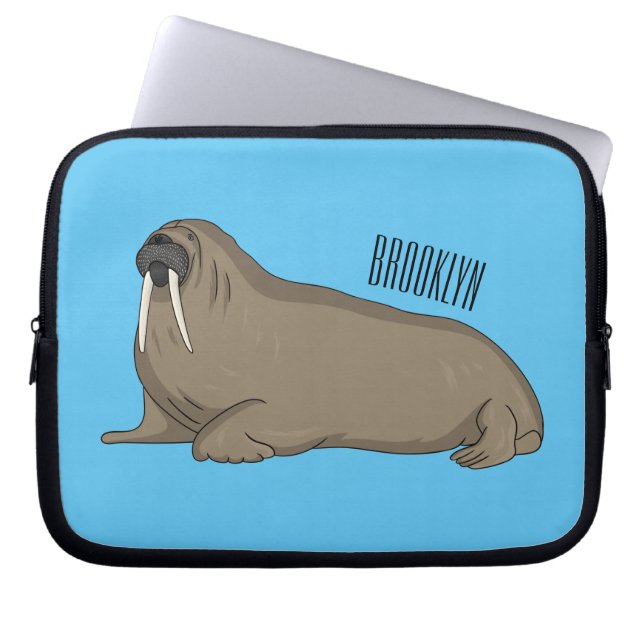 Bild på Walrus tecknad Laptop Fodral (Framsidan)