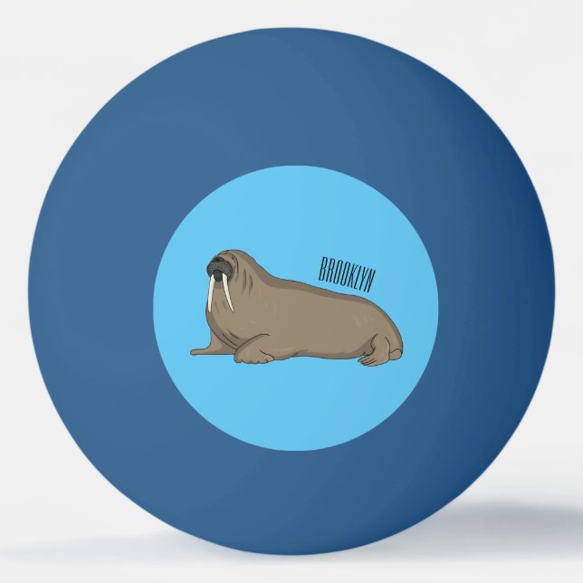 Bild på Walrus tecknad Pingisboll (Framsidan)