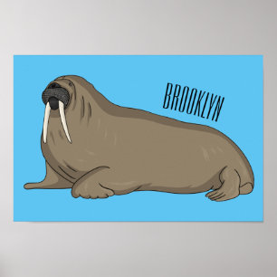 Bild på Walrus tecknad Poster