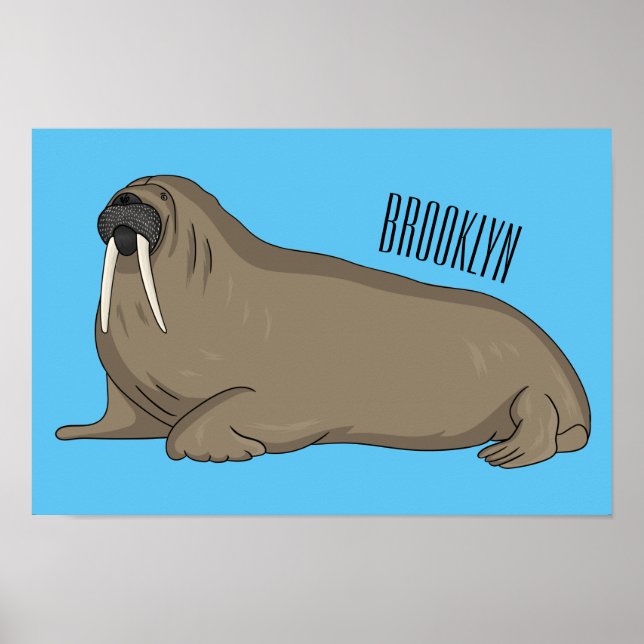 Bild på Walrus tecknad Poster (Framsidan)