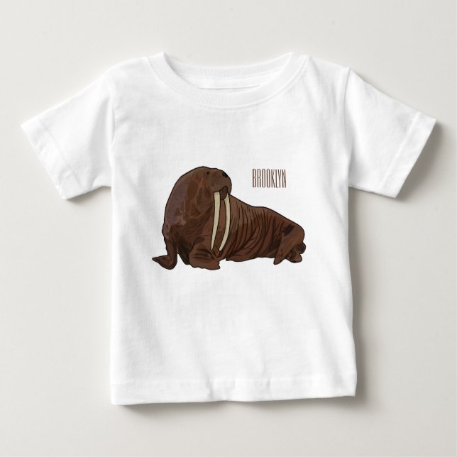 Bild på Walrus tecknad T Shirt (Framsida)