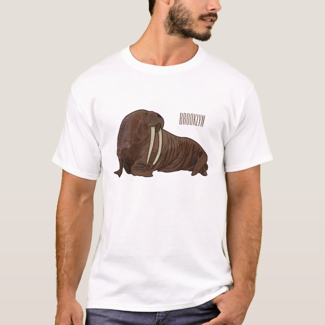 Bild på Walrus tecknad T Shirt (Framsida)