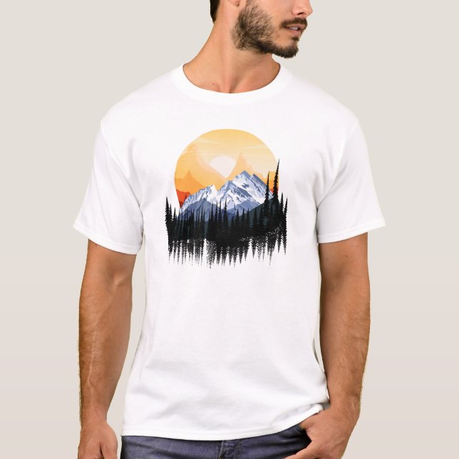 Bild som färdas i berg t shirt (Framsida)