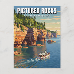 Bild Sten Michigan Travel Vykort