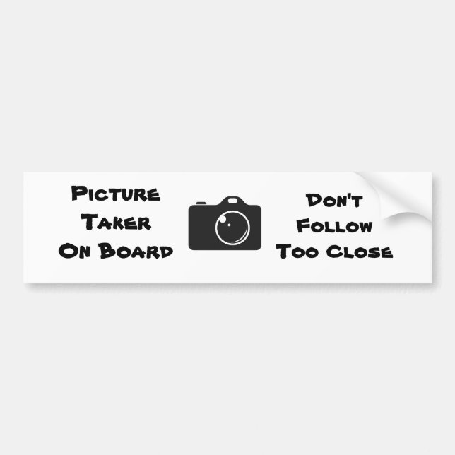Bild Taker Bumper Sticker Bildekal (Framsidan)