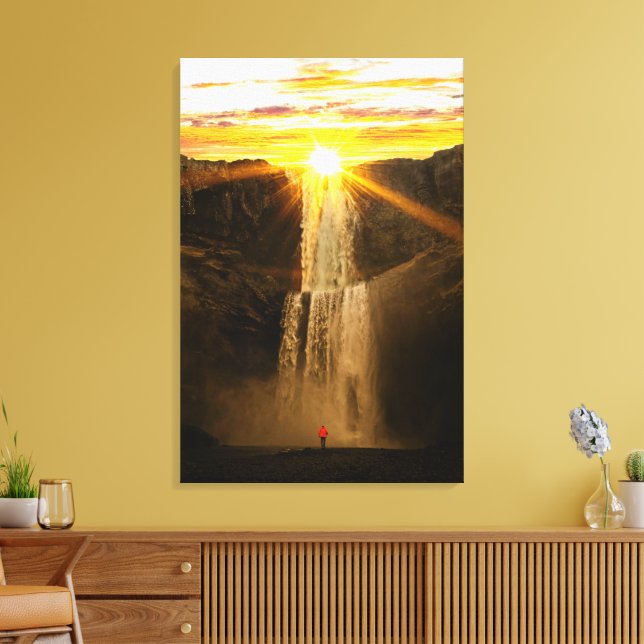 Bild - vattenfall under solnedgång (Insitu (Vardagsrum))