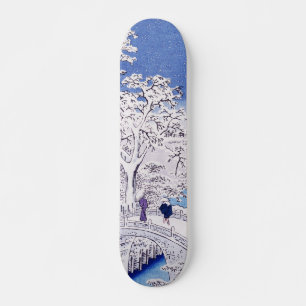Bild vid bron av Utagawa Hiroshige Mini Skateboard Bräda 18,5 Cm