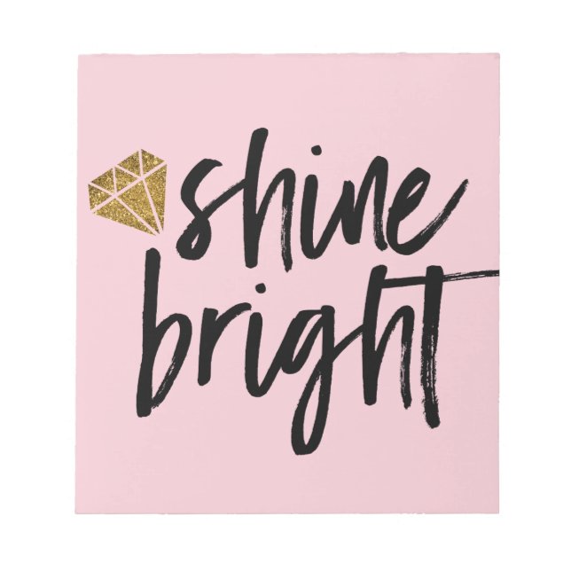 Bild visar ljus text med Guld-diameter Anteckningsblock (Framsida)