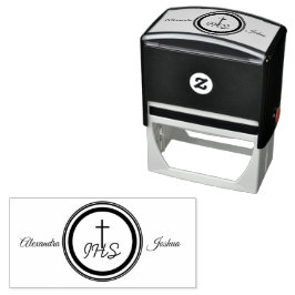 Bildad katolsk bibel-Verse Bröllop Självfärgande Stämpel