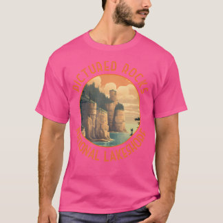 Bildad Sten National Lakeshore Distress Circl T Shirt