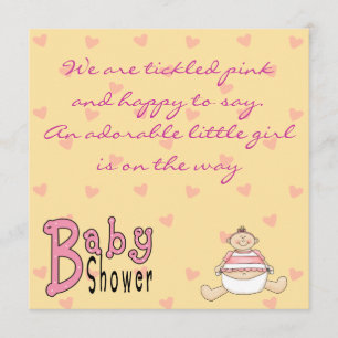 Bildade inbjudningar till Rosa Shower
