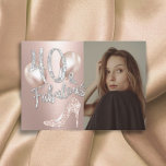 Bildande 40-modern Ro Guld-foto-flicka Inbjudningar<br><div class="desc">Uppmaningar till foto på 40 Eleganter i Ro Guld på födelsedagen. (Foto av Mathilde Langevin)</div>