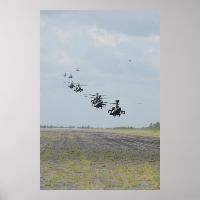 Bildande av AH-64D Apache-helikoptrar Poster (Framsidan)