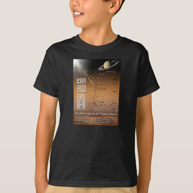 Bildande av jätte den Saturn för dimmaplanet månen T Shirt (Framsida)